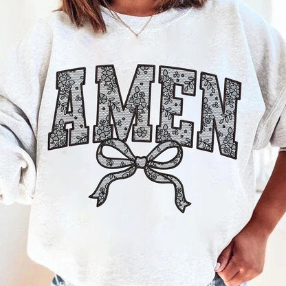 Amen Faux Lace: Easter/Faith - Sweatshirt