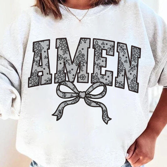 Amen Faux Lace: Easter/Faith - Sweatshirt