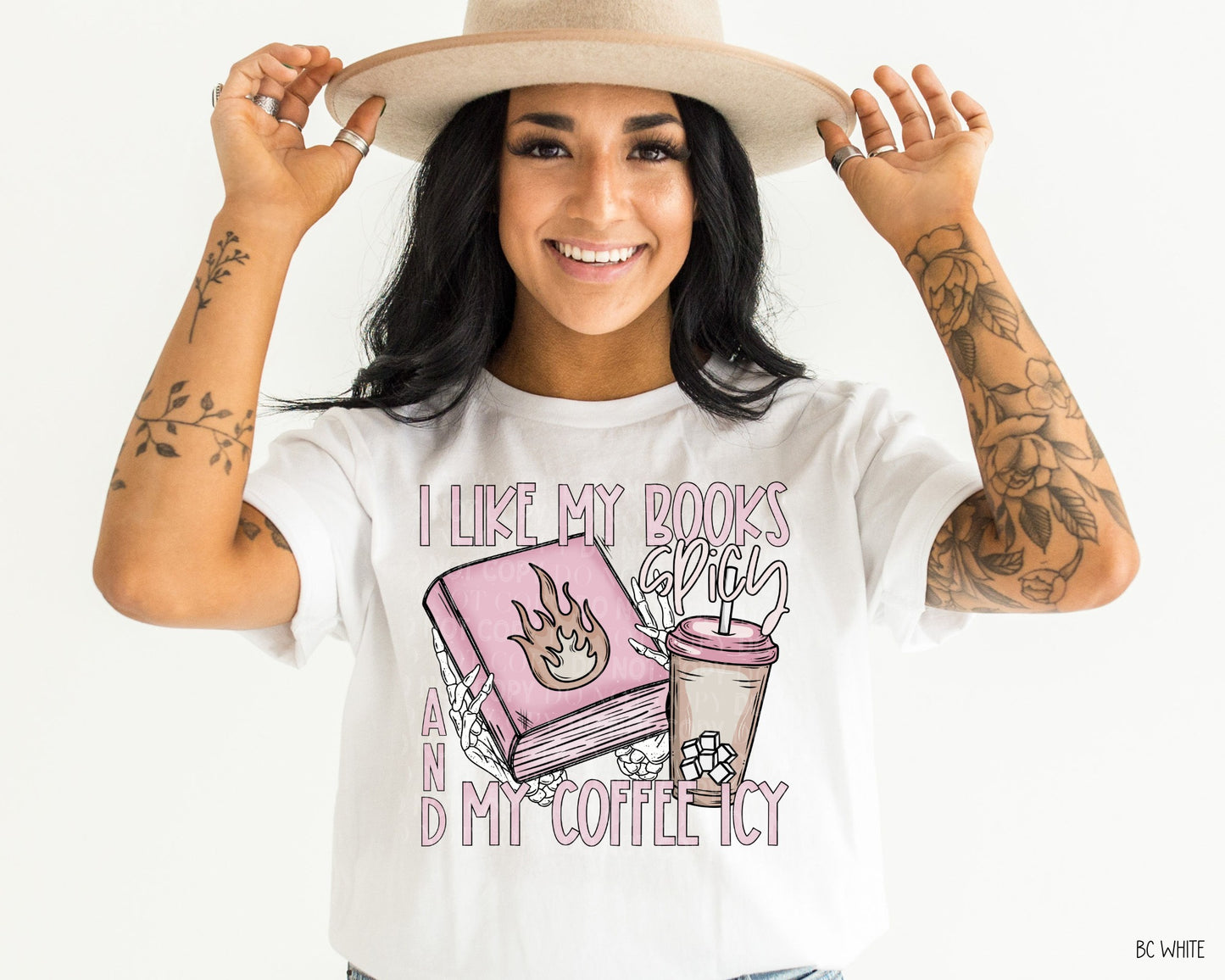 I Like My Books Spicy & My Coffee Icy - Tee