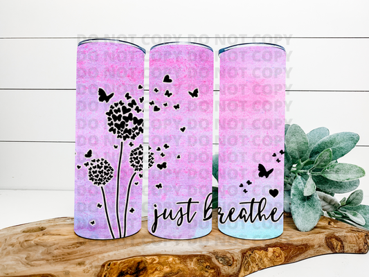 Just Breathe Water Color Tumbler