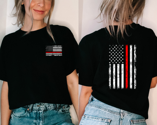 Fire Service - Red Line Flag