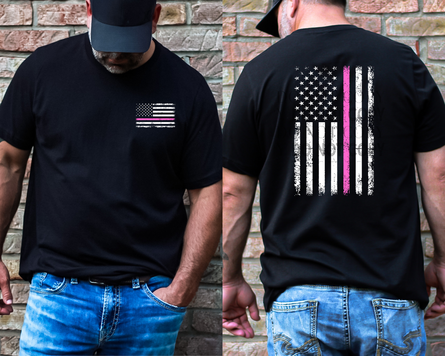Women In Service - Pink Line Flag