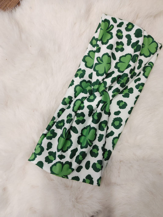 Shamrock Leopard Headband